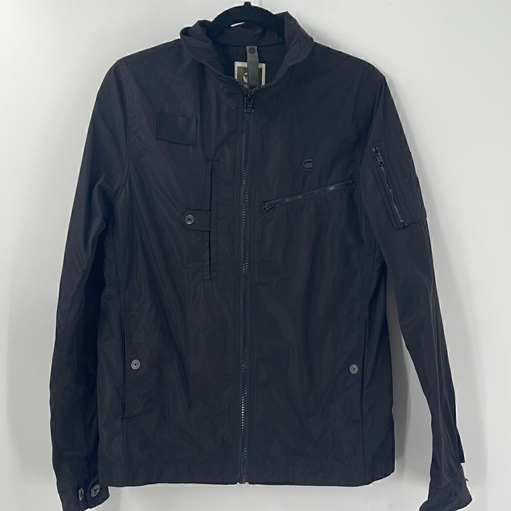 G-STAR RAW Timor Biker Black Overshirt Jacket